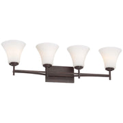 Minka Lavery Middlebrook 32in 4-Light Bath Vanity | Transitional Vintage Bronze | Bathroom Vanity | 31.75 x 31.75 x 8.5 in | Model 5934-284