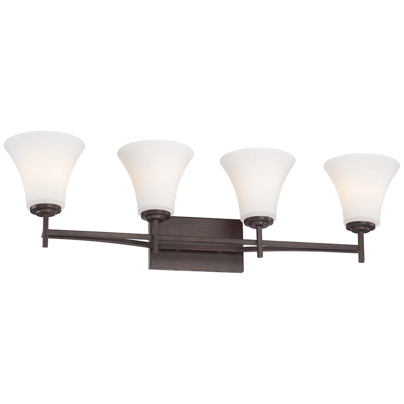 Minka Lavery Middlebrook 32in 4-Light Bath Vanity | Transitional Vintage Bronze | Bathroom Vanity | 31.75 x 31.75 x 8.5 in | Model 5934-284