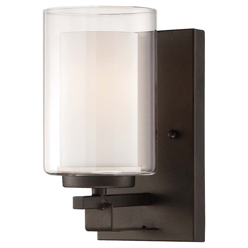 Minka Lavery Parsons Studio 1-Light Bath Vanity Light | Transitional Smoked Iron Finish | Bathroom Vanity & Powder Room | Model 6101-172