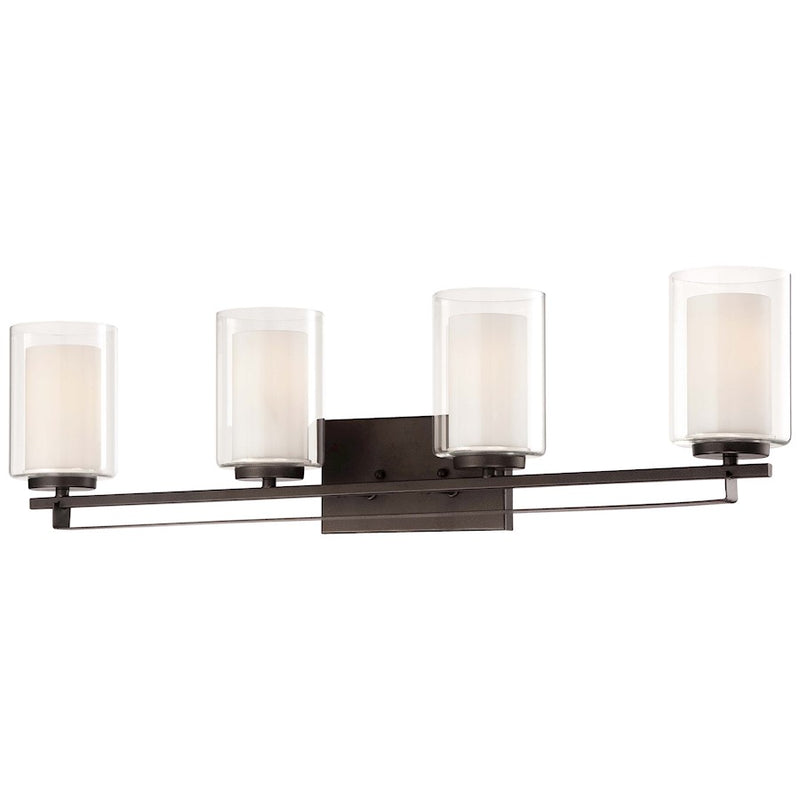 Minka Lavery Parsons Studio 4-Light Bath Vanity Light | Transitional Smoked Iron Finish | Bathroom Vanity & Powder Room | Model 6104-172