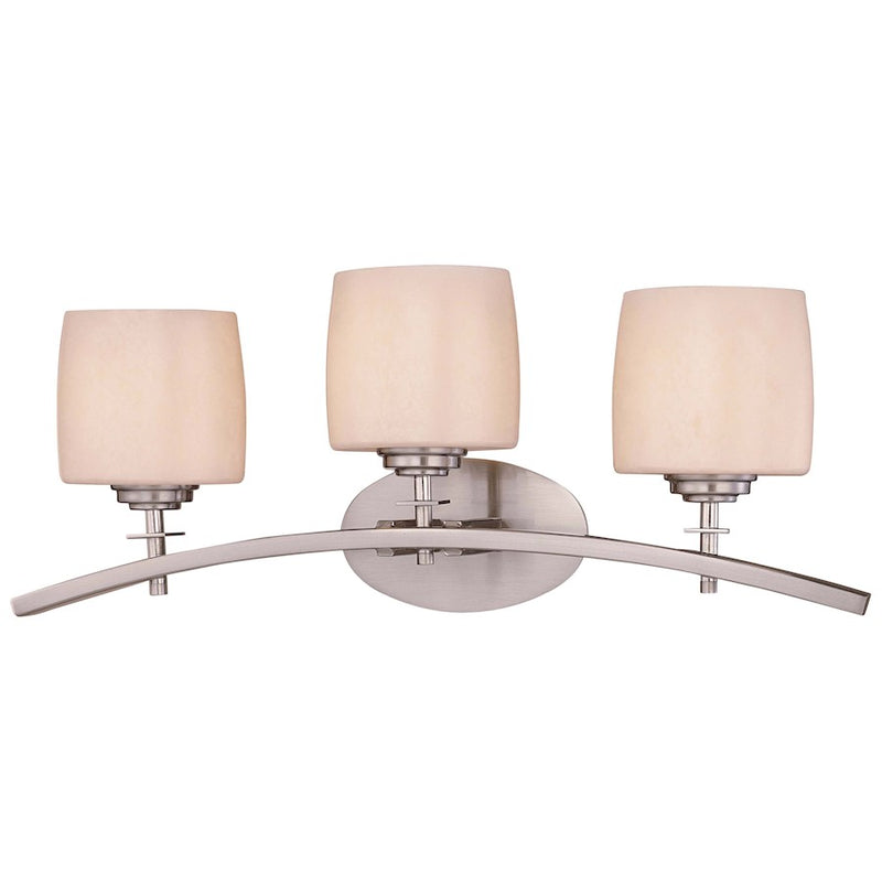 Minka Lavery Raiden 25in 3-Light Vanity Light | Industrial Brushed Nickel Finish | Bathroom Vanity | 25 x 7 x 10 in | Model 6183-84