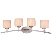 Minka Lavery Raiden 32in 4-Light Vanity Light | Industrial Brushed Nickel Finish | Bathroom Vanity | 32 x 7 x 10 in | Model 6184-84