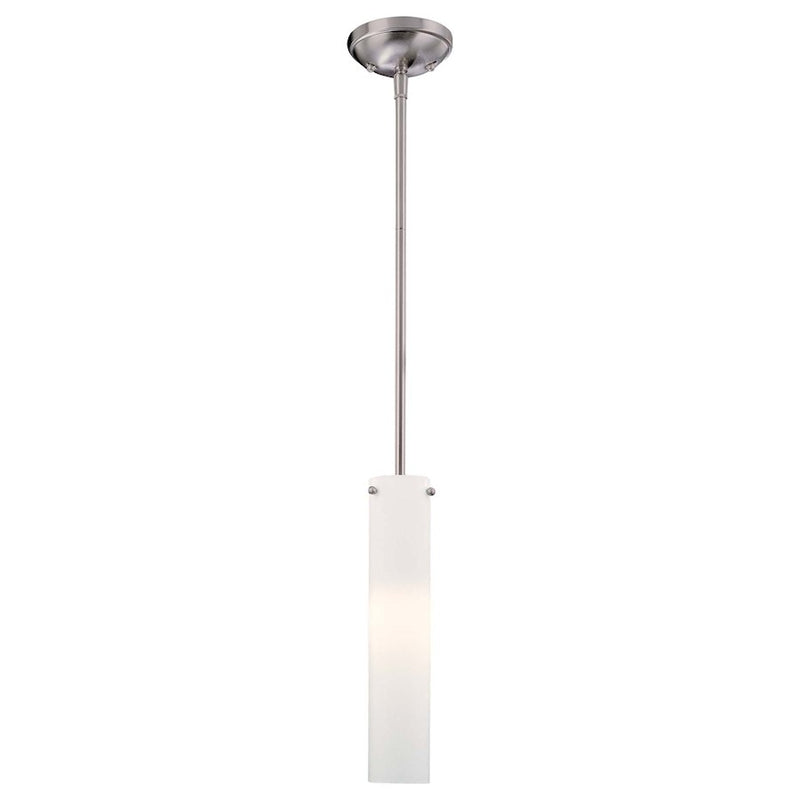 Minka Lavery 1-Light Mini Pendant | Contemporary Brushed Nickel Finish | Kitchen Island & Dining Room Accent | 4.25 x 13.75 in | Model 62-84-PL