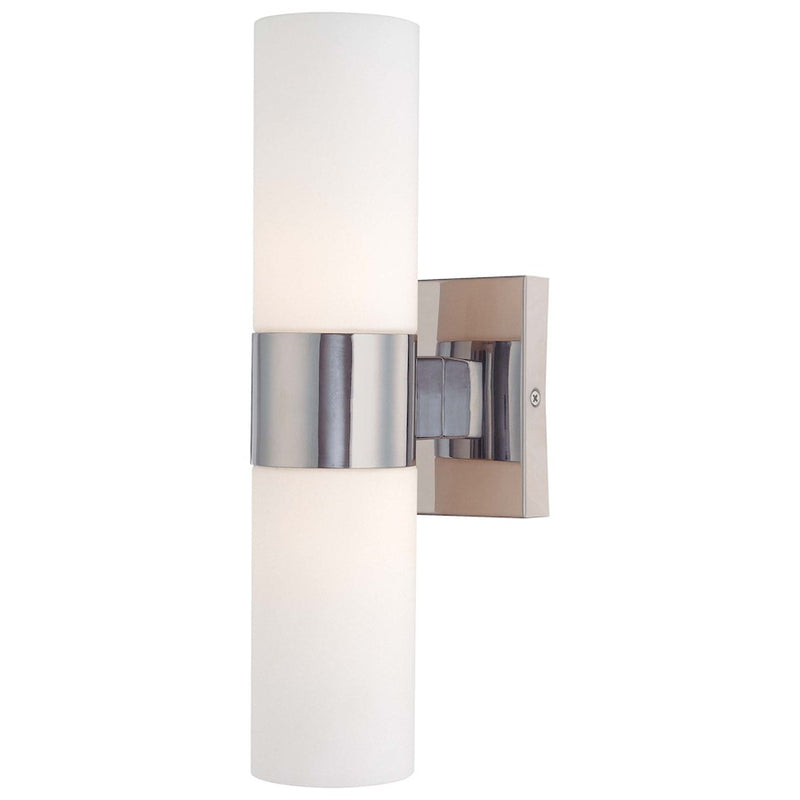 Minka Lavery 2-Light Wall Sconce | Chrome Steel | Bathroom & Hallway Vanity Light | 14 in H | Model 6212-77