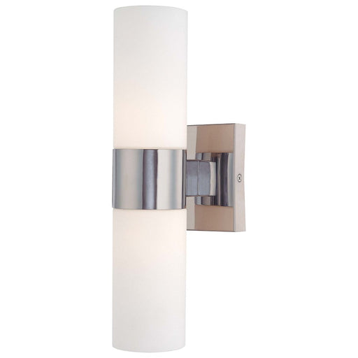 Minka Lavery 2-Light Wall Sconce | Chrome Steel | Bathroom & Hallway Vanity Light | 14 in H | Model 6212-77