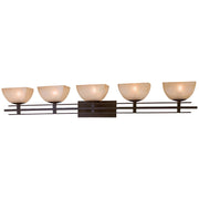 Minka Lavery Lineage 5-Light Bath Vanity Light | Transitional Iron Oxide | Large Bathroom Vanity | 48 x 5 x 8 in | Model 6275-357