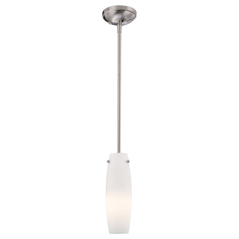 Minka Lavery 4.5in 1-Light Mini Pendant | Contemporary Brushed Nickel | Kitchen Island & Accent Light | 4.5 x 4.5 x 11 in | Model 63-84-PL