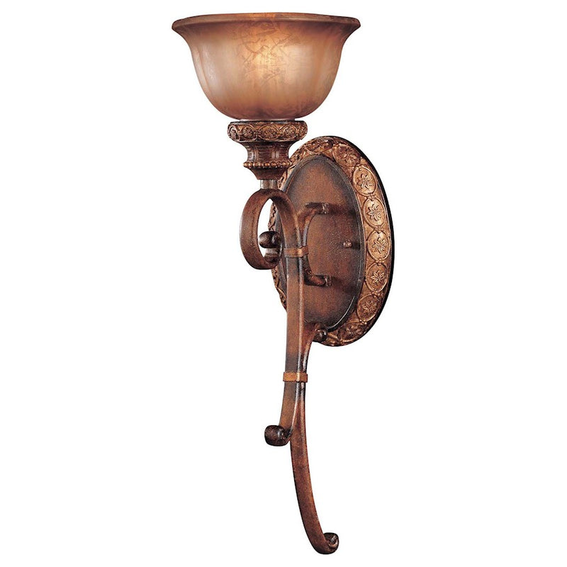 Minka Lavery Illuminati 1-Light Wall Sconce | Traditional Illuminati Bronze | Hallway & Bedroom Accent Light | 8 x 9 x 23 in | Model 6350-177