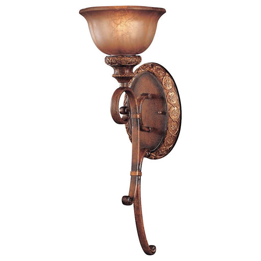 Minka Lavery Illuminati 1-Light Wall Sconce | Traditional Illuminati Bronze | Hallway & Bedroom Accent Light | 8 x 9 x 23 in | Model 6350-177