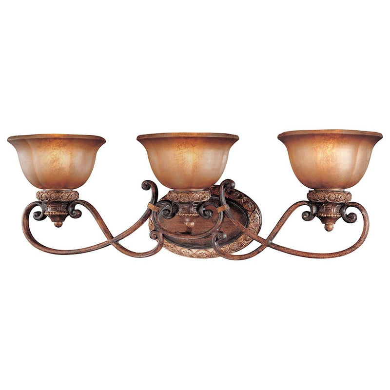 Minka Lavery Illuminati 3-Light Bath Vanity Light | Traditional Illuminati Bronze | Bathroom Vanity Lighting | 29 x 9 x 10 in | Model 6353-177