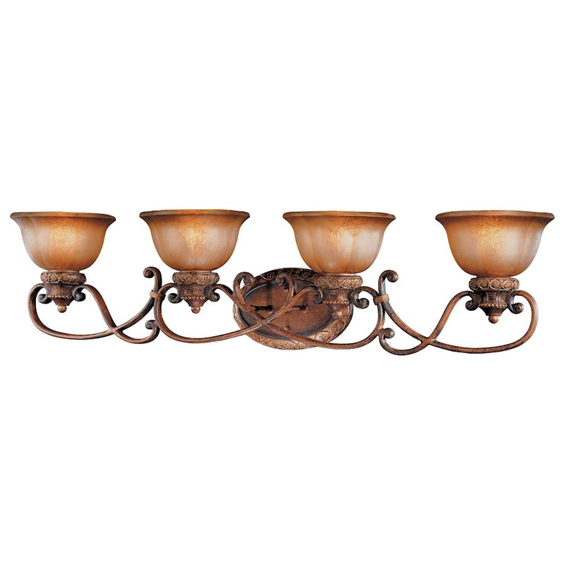 Minka Lavery Illuminati 40in 4-Light Bath Vanity | Traditional Illuminati Bronze | Bathroom Vanity & Powder Room | 40 x 9 x 10 in | Model 6354-177
