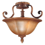 Minka Lavery Illuminati 16in 3-Light Semi-Flush | Traditional Illuminati Bronze | Entryway & Hallway Ceiling Light | 16 x 15 in | Model 6357-177