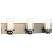 Minka Lavery Harvard Court 24in 3-Light Vanity Light | Transitional Harvard Court Bronze and Etched Opal Glass | Bathroom Vanity | Model 6363-281