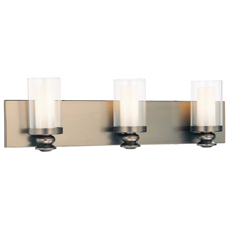 Minka Lavery Harvard Court 24in 3-Light Vanity Light | Transitional Harvard Court Bronze and Etched Opal Glass | Bathroom Vanity | Model 6363-281