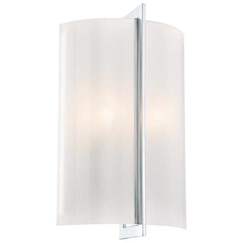 Minka Lavery Clarte 9in 2-Light Wall Sconce | Contemporary Chrome | Hallway & Bedroom Accent | 9 x 4 x 14 in | Model 6390-77