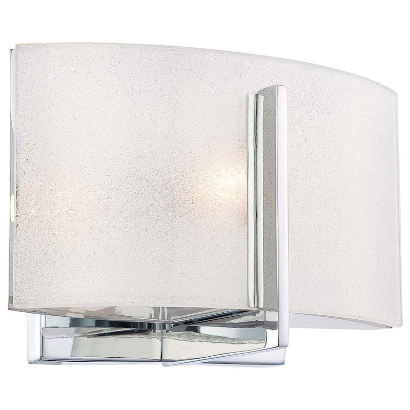 Minka Lavery Clarte 8in 1-Light Vanity Light | Contemporary Chrome | Bathroom & Powder Room | 8 x 5 x 6 in | Model 6391-77