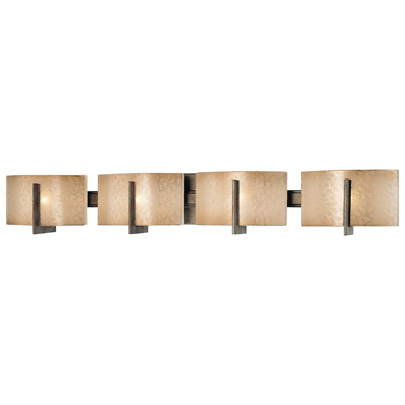 Minka Lavery Clarte 36in 4-Light Vanity Light | Contemporary Patina Iron and Clear Glass | Bathroom Vanity | 36 x 5 x 6 in | Model 6394-573
