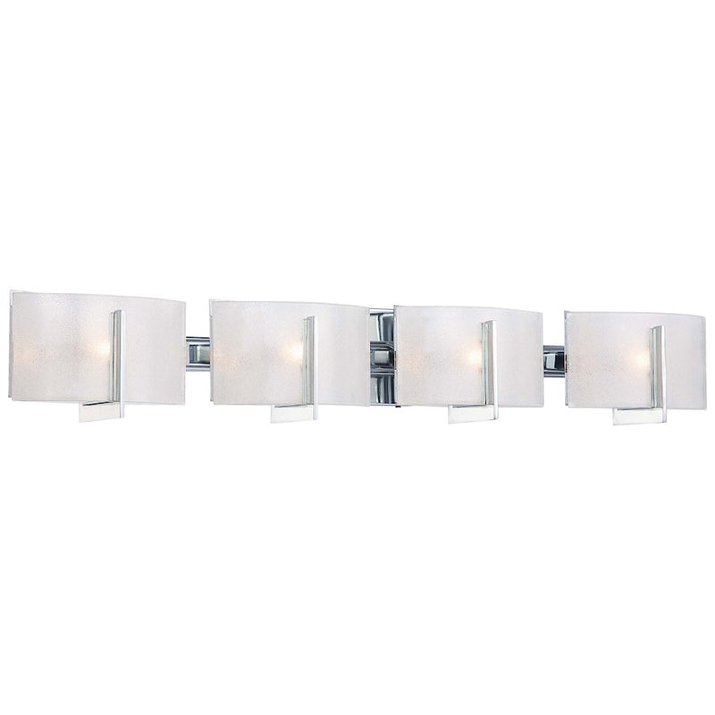 Minka Lavery Clarte 36in 4-Light Bath Vanity Light | Contemporary Chrome | Bathroom Vanity & Powder Room | 36 x 5 x 6 in | Model 6394-77