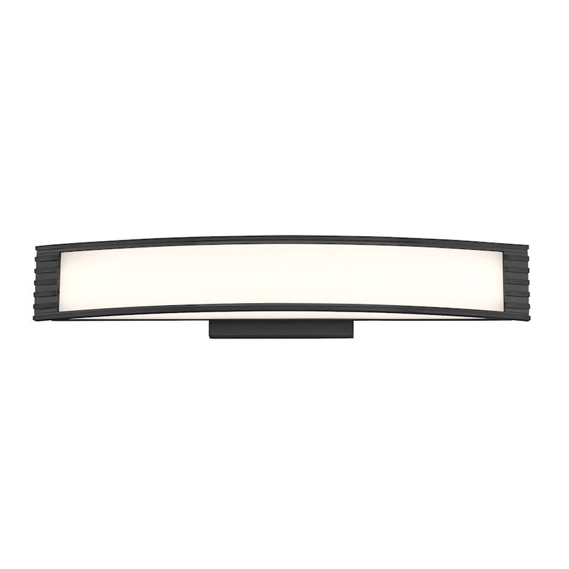 Minka Lavery Vantage 36in 1-Light LED Vanity Light | Contemporary Brushed Nickel and White PC | Bathroom Vanity & Mirror Light | Model 6412-84-L