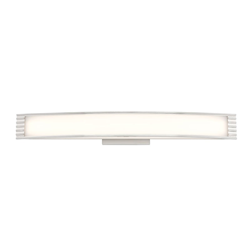 Minka Lavery Vantage 48in 1-Light LED Vanity Light | Coal Steel and White PC Shade | Bathroom Vanity | 48 x 3.25 x 5.5 in | Model 6413-66A-L