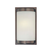 Minka Lavery Energy Efficient 7in 1-Light Wall Sconce | Contemporary Dark Brushed Bronze | Hallway & Bedroom Accent Light | Model 6448-267-PL