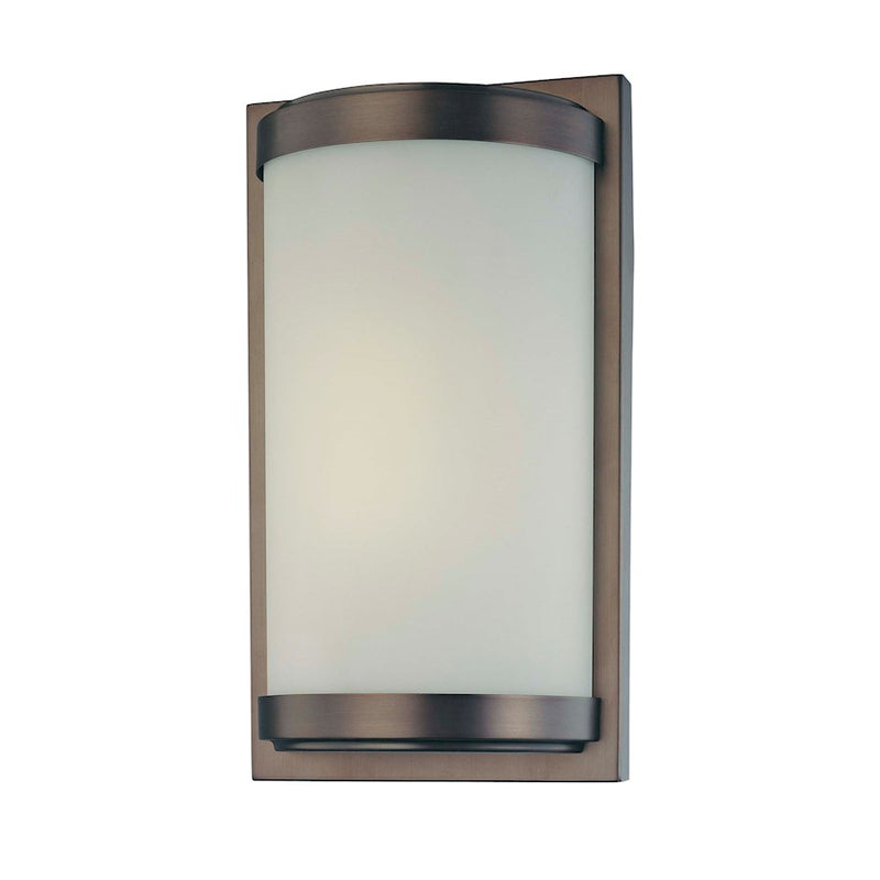 Minka Lavery Energy Efficient 7in 1-Light Wall Sconce | Contemporary Dark Brushed Bronze | Hallway & Bedroom Accent Light | Model 6448-267-PL