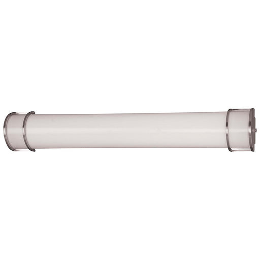 Minka Lavery 37in 2-Light Bath Vanity Light | Transitional Brushed Nickel and White Glass | Bathroom Vanity & Powder Room | Model 646-PL