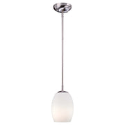 Minka Lavery 1-Light Mini Pendant | Contemporary Brushed Nickel | Kitchen Island & Dining Room | W 6 x D 6 x H 8 in | Model 66-84-PL