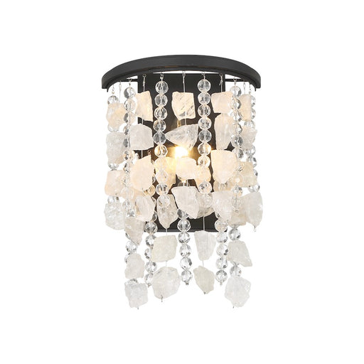 Minka Lavery Shimmering Elegance 1 Light Wall Sconce, Sand Coal - 6701-66