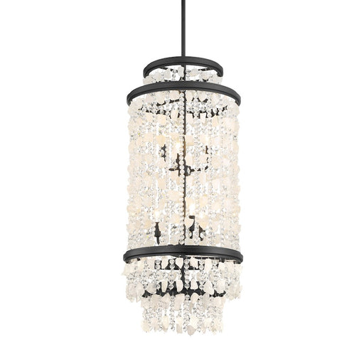 Minka Lavery Shimmering Elegance 6 Light Foyer Pendant, Sand Coal - 6704-66