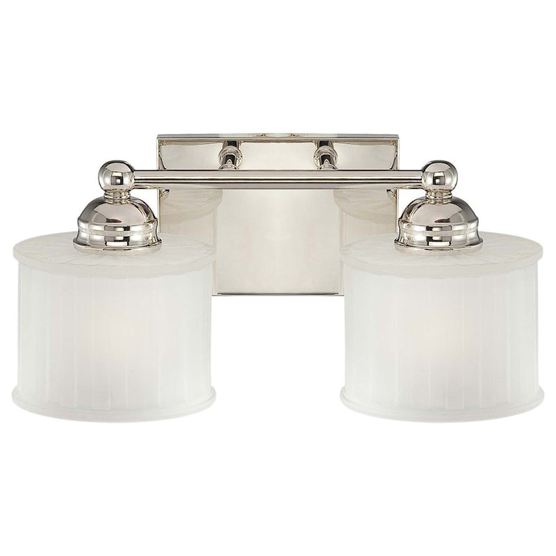 Minka Lavery 1730 Series 2-Light Vanity Light | Transitional Polished Nickel | Bathroom Vanity | W 15 x D 8 x H 7 in | Model 6732-1-613