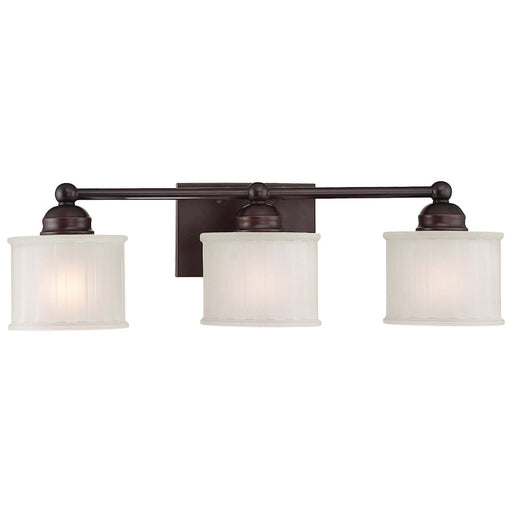 Minka Lavery 1730 Series 24in 3-Light Bathroom Vanity Light | Transitional Lathan Bronze and Clear Glass | Bathroom Vanity | Model 6733-167