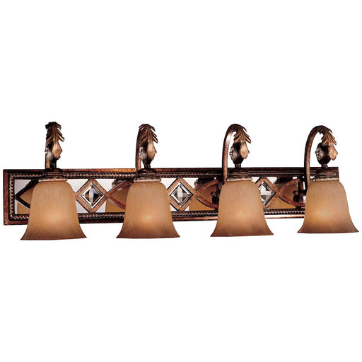 Minka Lavery Aston Court 4-Light Vanity Light | Traditional Aston Court Bronze | Large Bathroom Vanity & Dressing Room | Model 6744-206
