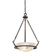 Minka Lavery Calavera 24in 3-Light Pendant | Industrial Nutmeg and Stone | Kitchen Island & Dining Room | 24 x 24 x 32 in | Model 682-14