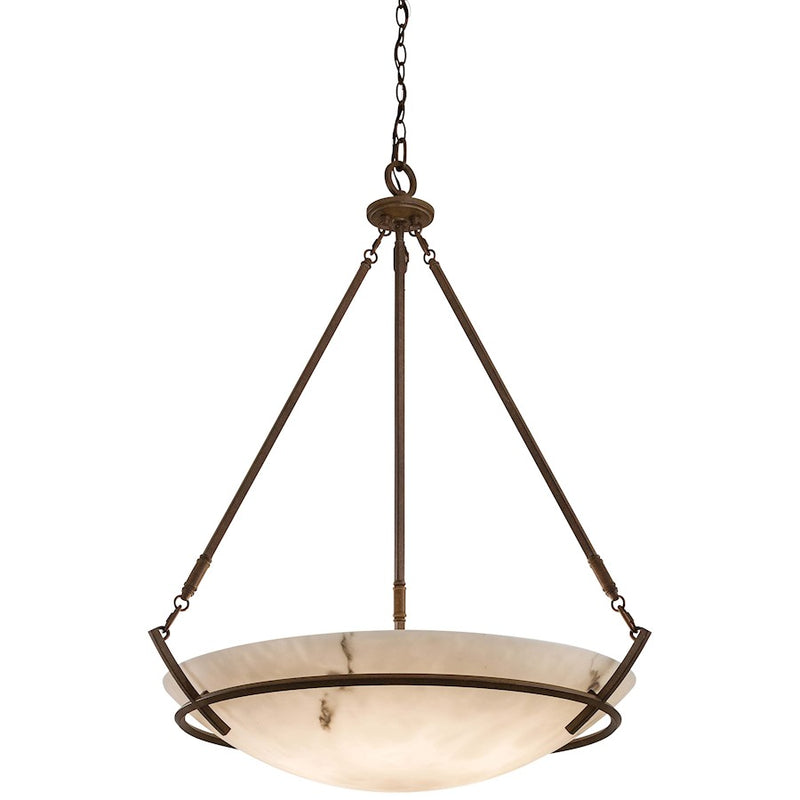 Minka Lavery Calavera 32in 5-Light Pendant | Transitional Nutmeg Bronze and Stone | Kitchen Island & Dining Room | 32 x 39 in | Model 684-14