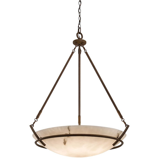 Minka Lavery Calavera 32in 5-Light Pendant | Transitional Nutmeg Bronze and Stone | Kitchen Island & Dining Room | 32 x 39 in | Model 684-14