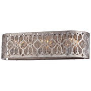 Minka Lavery Lucero 22in 3-Light Bathroom Vanity Light | Traditional Florentine Silver | Bathroom Vanity | 5 x 22.5 x 6 in | Model 6843-276