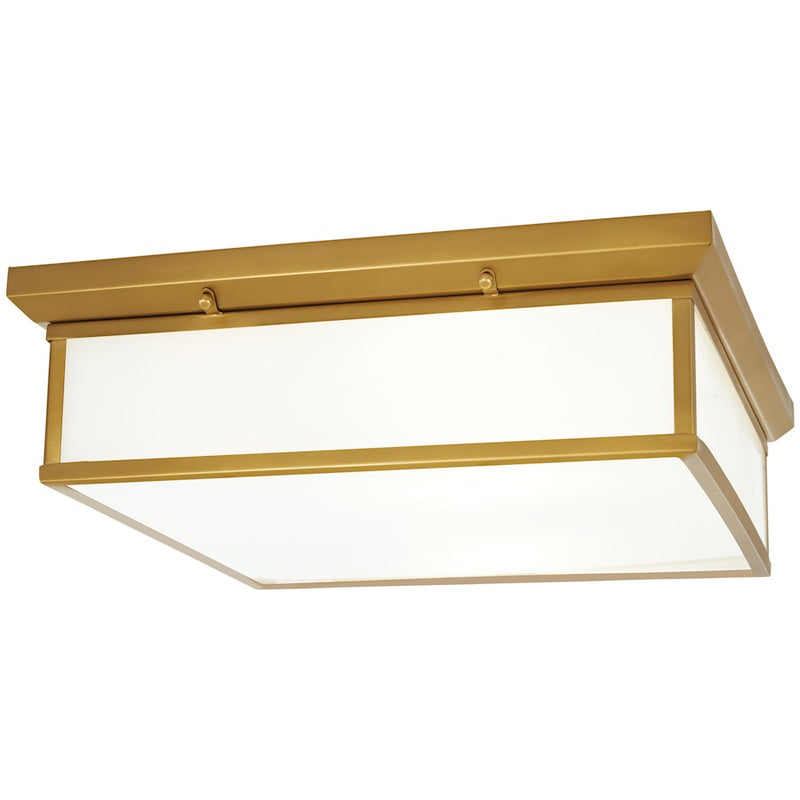 Minka Lavery 20in 1-Light LED Flush Mount | Contemporary Liberty Gold and White Glass | Hallway & Bedroom | 20 x 20 x 6 in | Model 6917-249-L