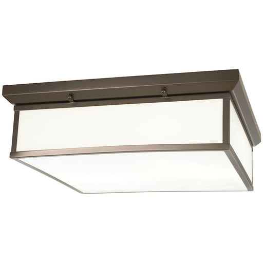 Minka Lavery Harvard Court 20in 1-Light LED Flush Mount | Bronze Steel and White Glass | Bedroom & Hallway | 20 x 20 x 6 in | Model 6917-281-L
