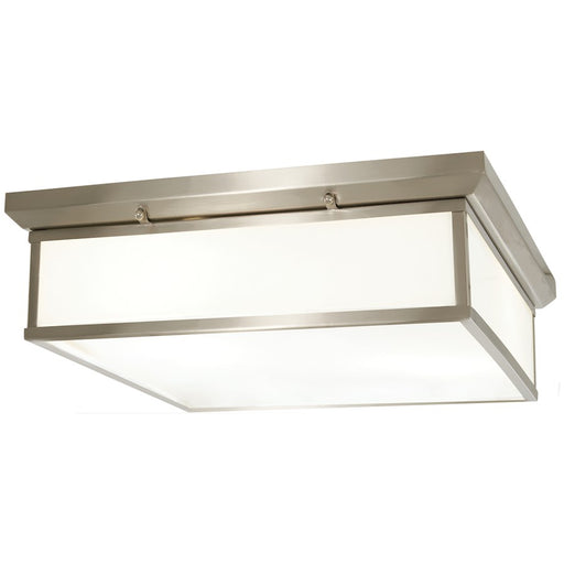 Minka Lavery 20in 1-Light LED Flush Mount | Contemporary Brushed Nickel and White Glass | Hallway & Bedroom Ceiling Light | Model 6917-84-L