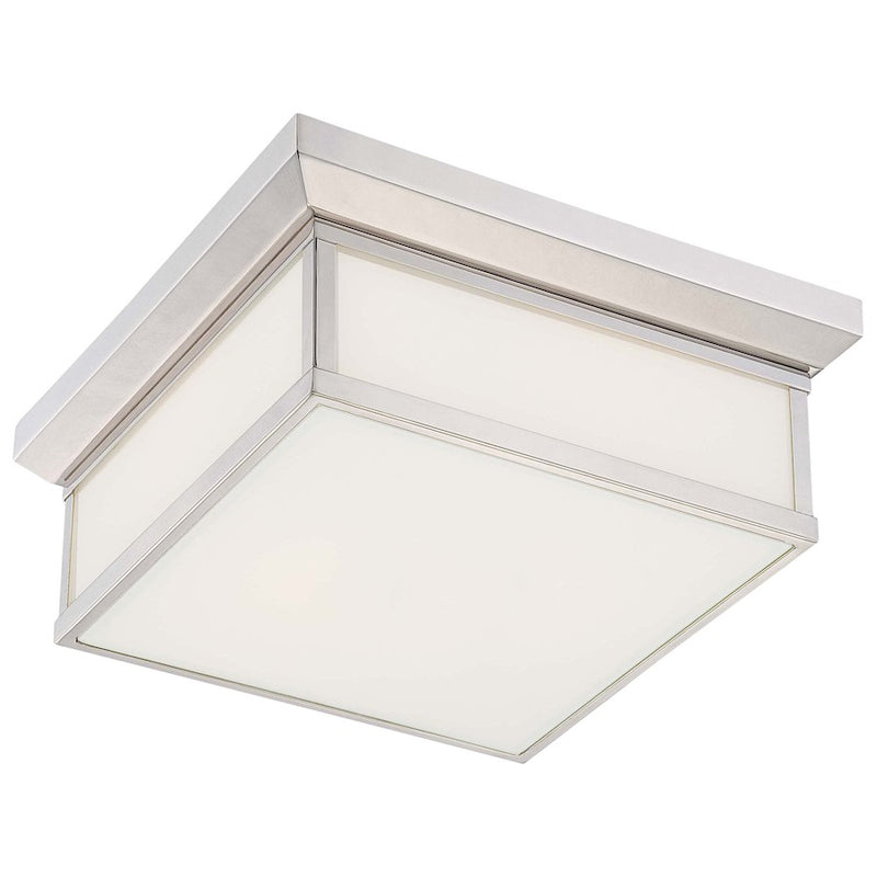 Minka Lavery Daventry 2-Light Flush Mount | Traditional Polished Nickel | Bathroom Vanity & Hallway | 13 x 13 x 5.5 in | Model 6919-613