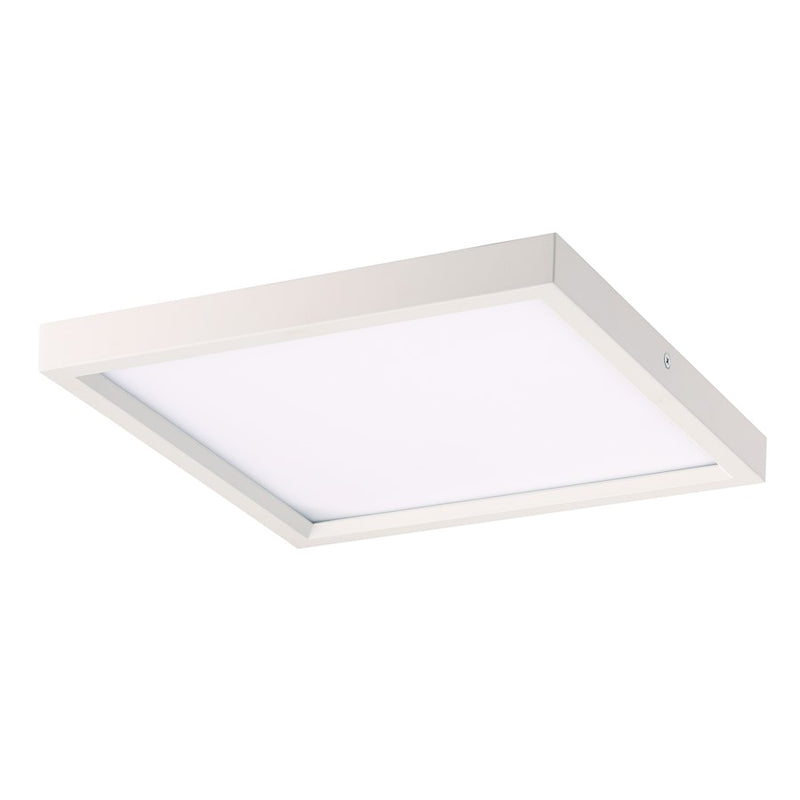 Minka Lavery LED 8in Flush Mount | Modern White and Clear Glass | Entryway & Hallway | 8 x 8 x 1 in | Model 706-44-L
