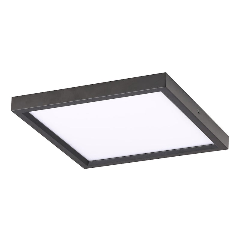 Minka Lavery LED 8in Flush Mount | Modern Coal & Clear Glass | Hallway, Bedroom & Bathroom | 8 x 8 x 1 in, Integrated LED | Model 706-66A-L
