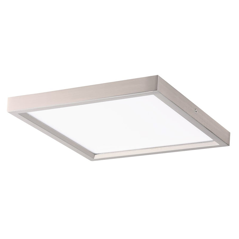 Minka Lavery LED 8in Flush Mount | Brushed Nickel and Clear Glass | Hallway & Bathroom Ceiling Light | 8 x 8 x 1 in | Model 706-84-L