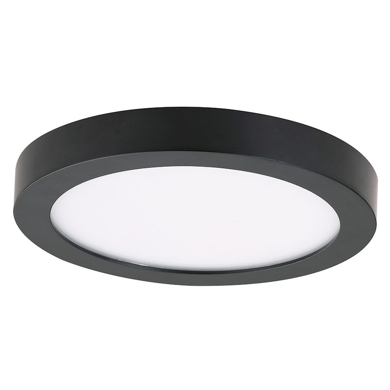 Minka Lavery LED 8in 1-Light Flush Mount | Contemporary Coal and Clear Glass | Hallway & Closet | 8 x 8 x 1 in | Model 708-66A-L