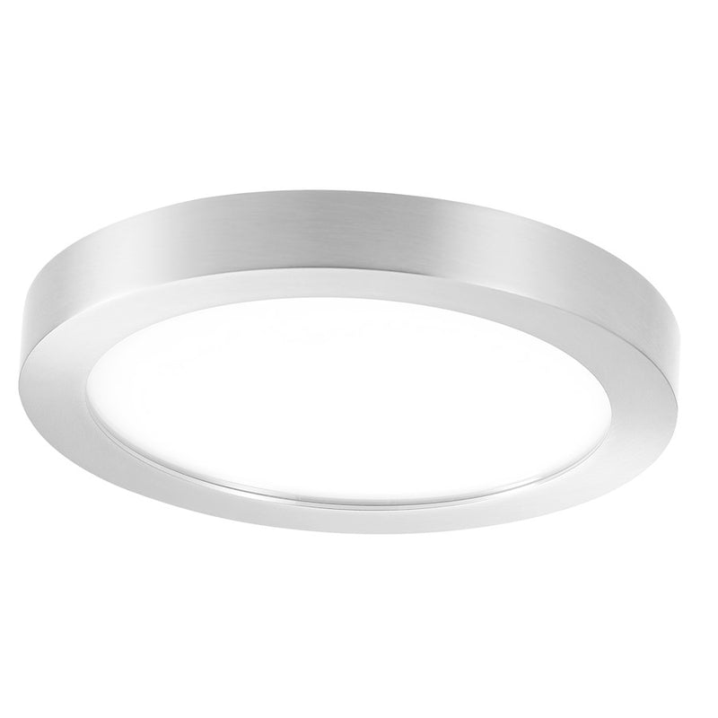 Minka Lavery LED 8in 1-Light Flush Mount | Modern Brushed Nickel and Clear Glass | Hallway & Bedroom Ceiling Light | 8 x 8 x 1 in | Model 708-84-L