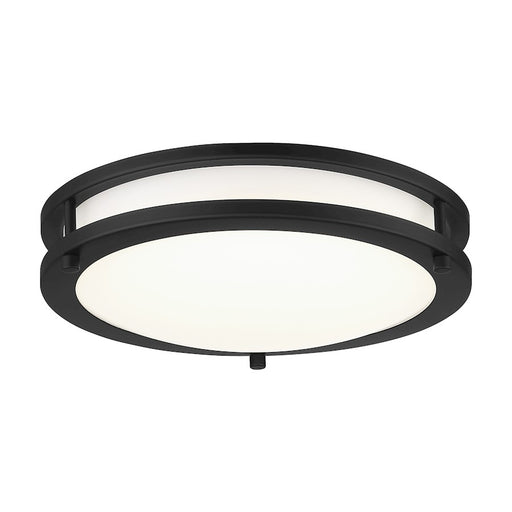 Minka Lavery 12in 1-Light LED Flush Mount | Contemporary Coal and White | Hallway & Bathroom Ceiling Light | 12 x 12 x 3 in | Model 712-66A-L