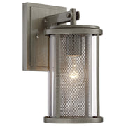 Minka Lavery Radian Outdoor Wall Sconce | Architectural Brushed Nickel and Clear Glass | Covered Porch & Entryway Light | Model 71201-664