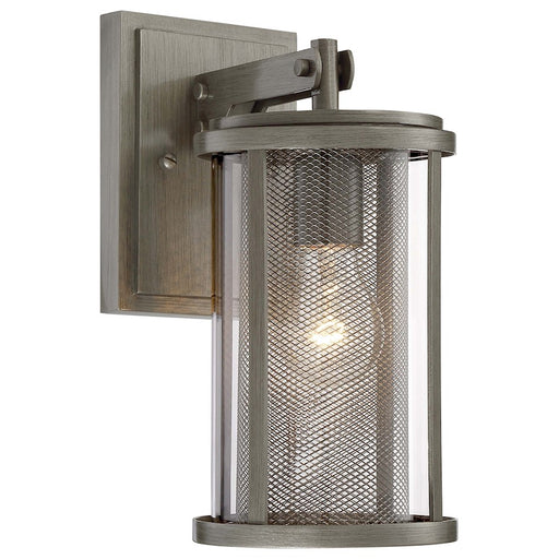 Minka Lavery Radian Outdoor Wall Sconce | Architectural Brushed Nickel and Clear Glass | Covered Porch & Entryway Light | Model 71201-664