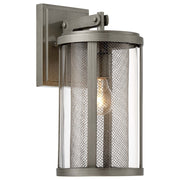 Minka Lavery Radian 7in 1-Light Outdoor Wall Sconce | Transitional Brushed Nickel and Clear Glass | Porch & Entryway | 7 x 9 x 14 in | Model 71202-664
